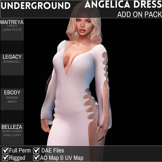 [UG MESH] ANGELICA DRESS  - ADD ON PACK V1