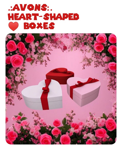 .:AVON'S:. Heart-shaped boxex