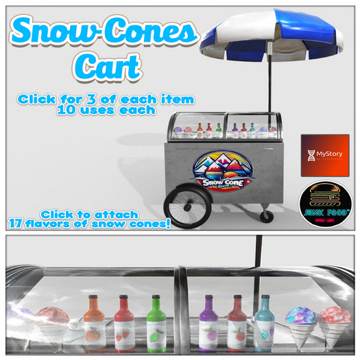 Junk Food - Snow Cones Cart MyStory 
