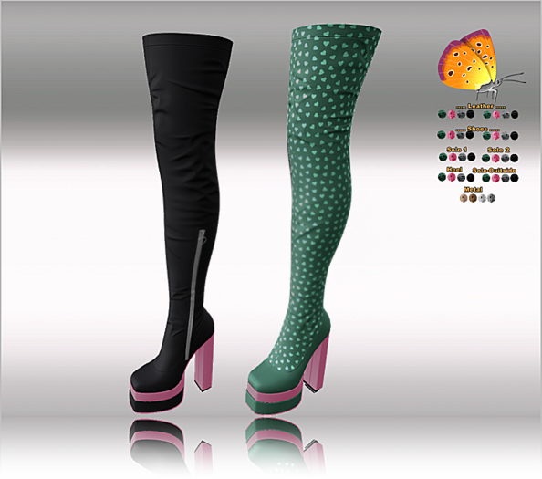 Boots with Platform Heels & Hearts 36x Muklticolor5 HUD,LaraX,Legacy,Reborn