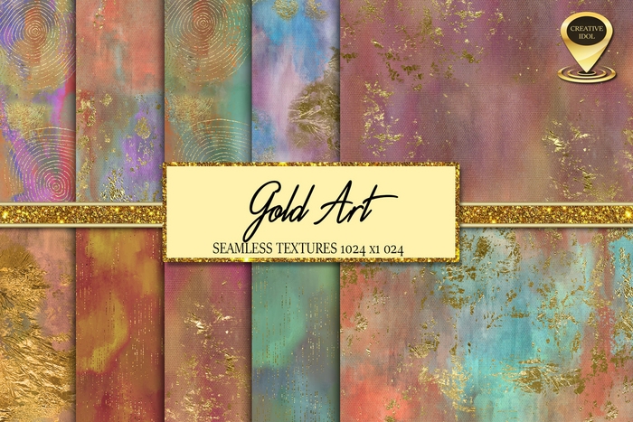 Gold Art 10 Seamless Textures