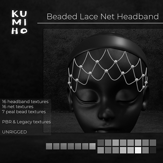 KUMIHO Beaded Lace Net Headband DEMO