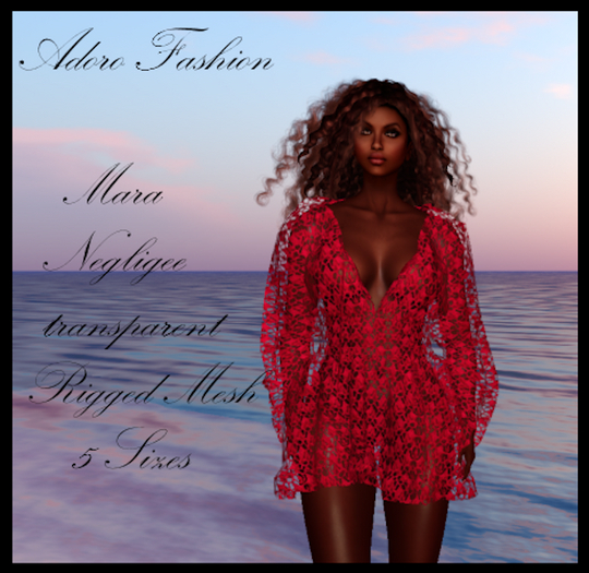 Mara Dress red Rigged Mesh