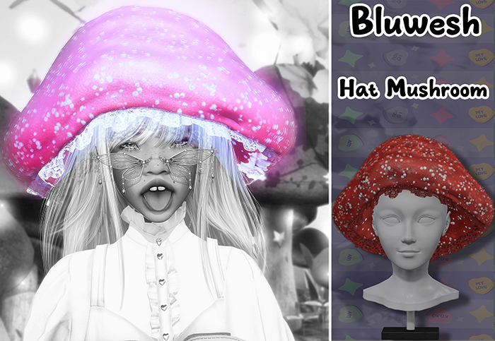 .:BluWesh:.  Hat Mushroom Red