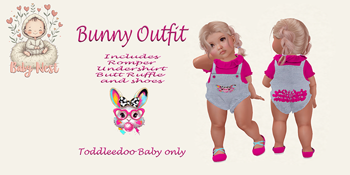 BabyNest Bunny Outfit- Pink 