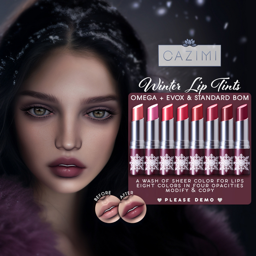 CAZIMI: Winter Lip Tints DEMO