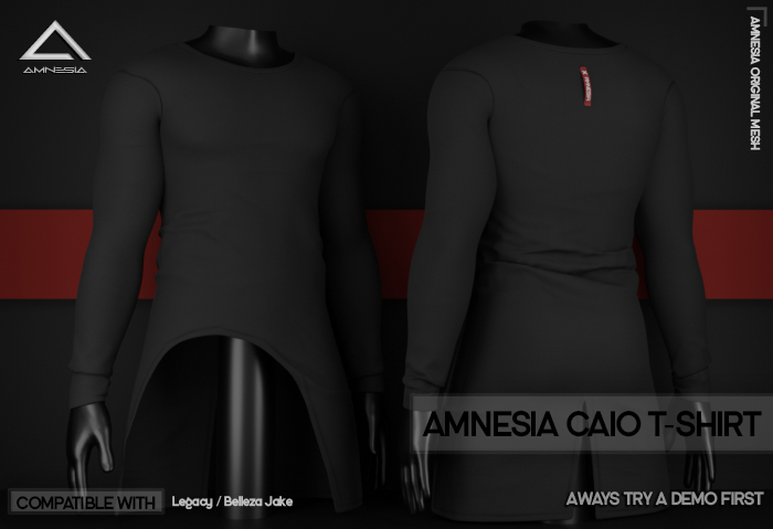 # AMNESIA - Caio T-Shirt - Black