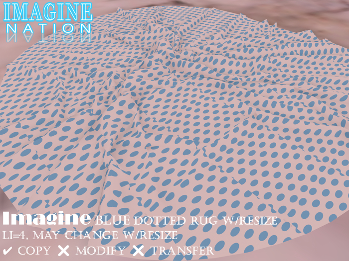 Imagine Blue Dotted Rug wResize