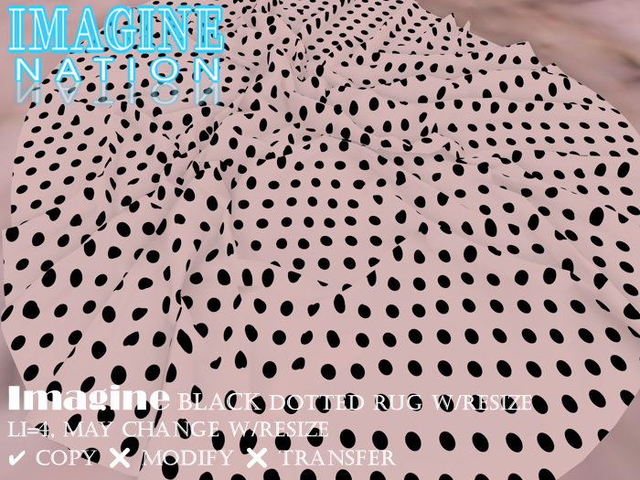 Imagine Black Dotted Rug wResize