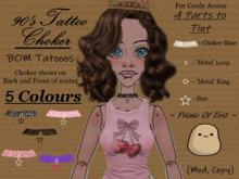 ~ Potato Of Evil ~ 90s Tattoo Choker - Cardy