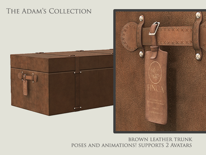 FINCA - Adam's Collection Brown Leather Trunk