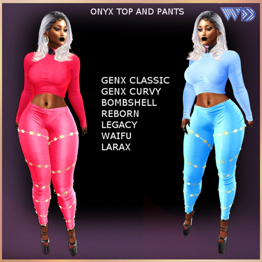 WAD DESIGNS ONYX TOP AND PANTS