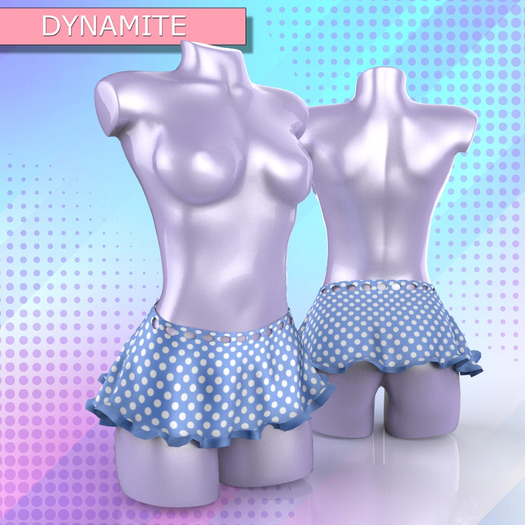 Blue Retro Skirt Kupra