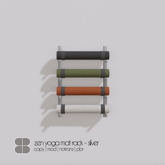 8 Zen Yoga PBR - Yoga Mat Rack SILVER