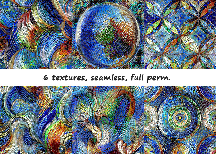 6  Seamless Mosaik Textures  3 FP