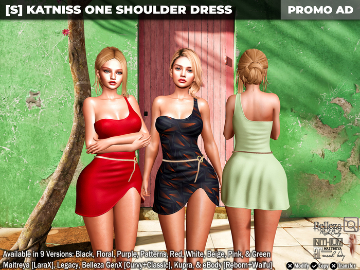 [S] Katniss One Shoulder Dress Demo