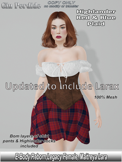 Highlander Red & Blue Outfit