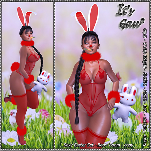 *It's Gau* Sexy Easter Set - Red