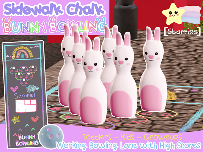 [Starries] Bunny Sidewalk Chalk Bowling