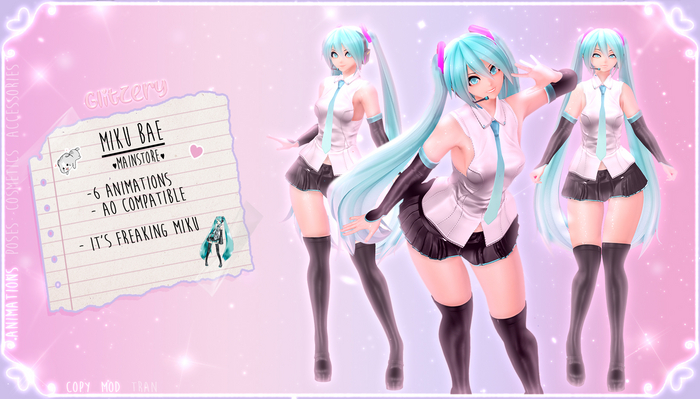 Glitzery ~ Miku Bae! animation pack