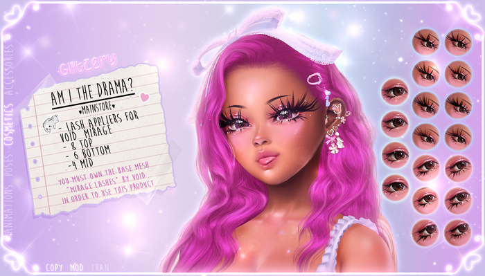 Glitzery ~ Am I The Drama? Lashes (VOID MIRAGE)