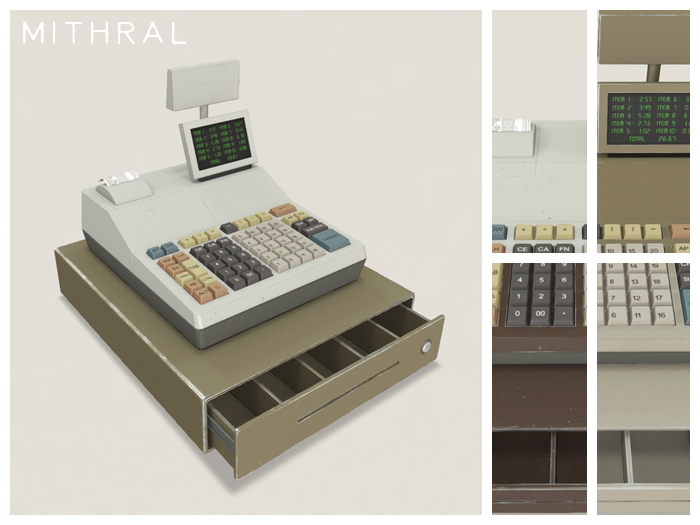 Mithral * Retro Cash Register (Pack A)