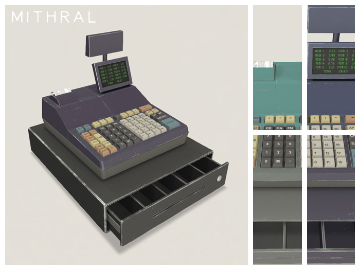 Mithral * Retro Cash Register (Pack D)