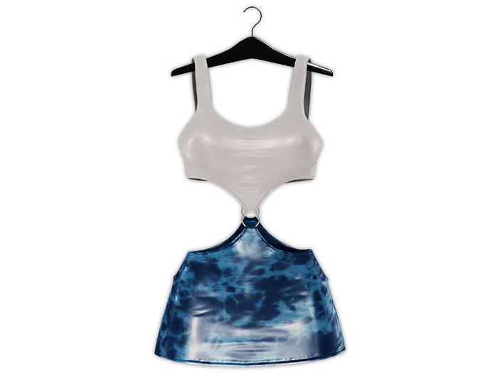 Garbaggio // Julia Dress - White&Blue