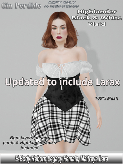 Highlander Black and White Outfit 