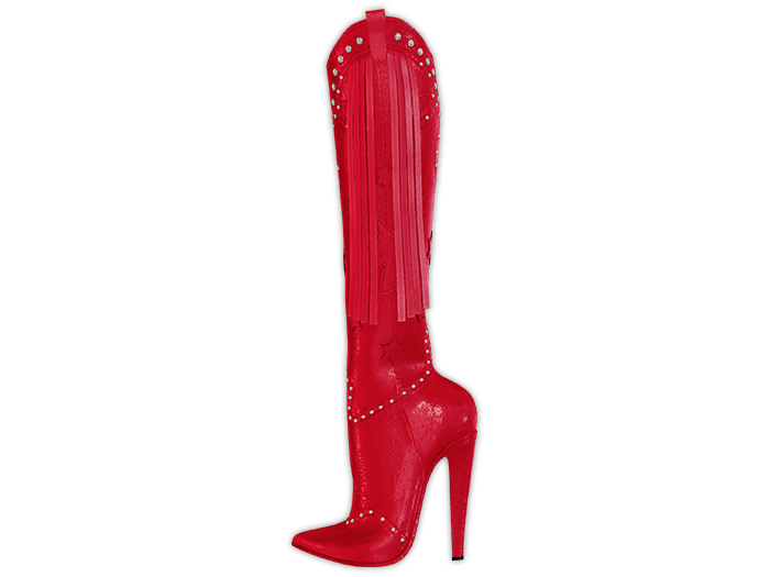 Garbaggio // Pony Boots - Red