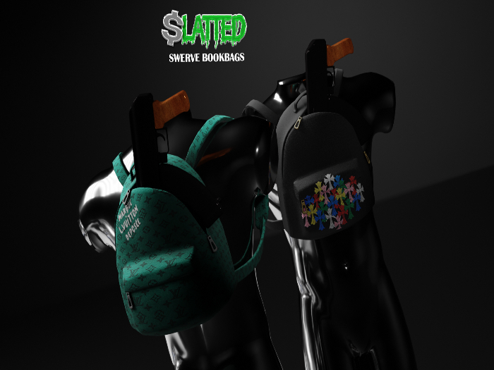 $LATTED- BLK CRHOME DRACO BOOKBAG 