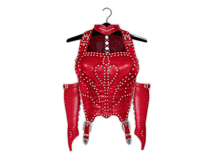 Garbaggio // Pony Top&Gloves - Red