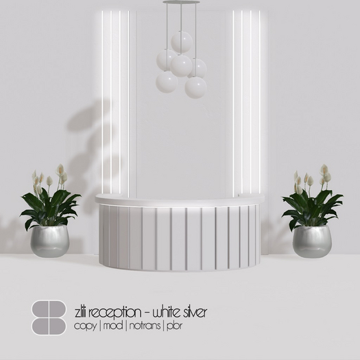 8 Lili Reception Set - WHITE SILVER
