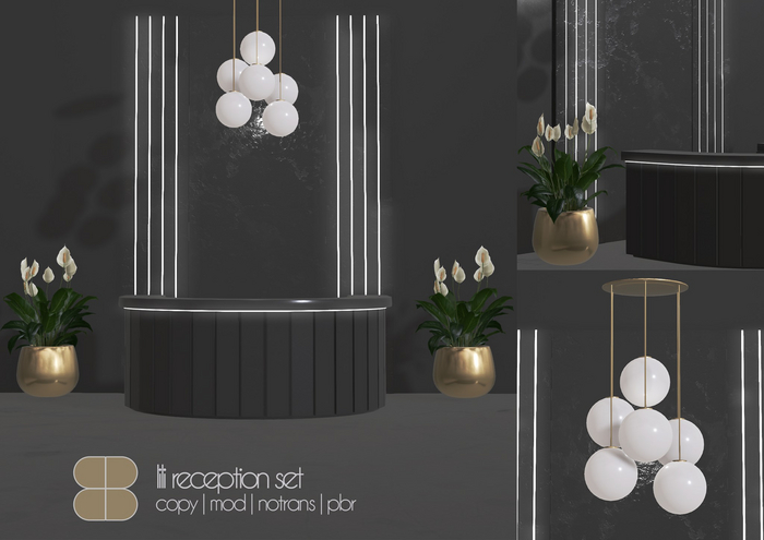 8 Lili Reception Set - BLACK GOLD