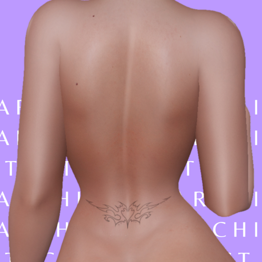 Y2K / Heart Tramp Stamp Tattoo