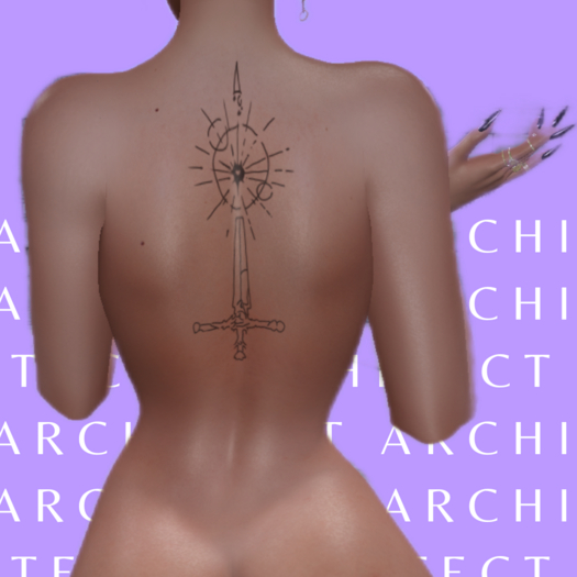 Y2K / Sword Back Tattoo