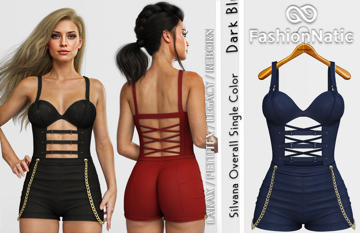 Overall Silvana Dark Blue - Reborn, Waifu, Legacy, LaraX, PetiteX - FashionNatic