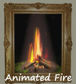 Wall Decor Art Framed Fireplace 1 with animated flam