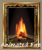 Wall Decor Art Fireplace 5 with animated flam