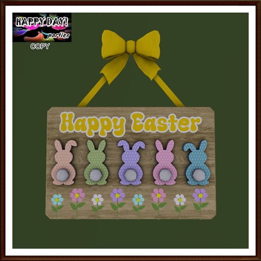Easter - Happy Easter Board - Yellow