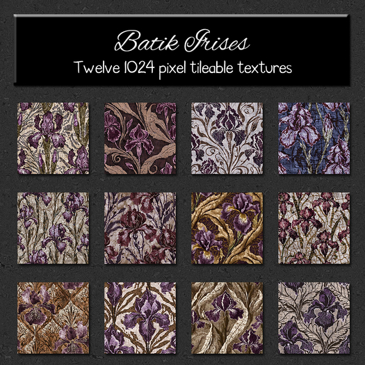 *Wallflowers* Batik Irises