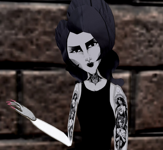 Pale Corvus Trad Goth Cardy Face