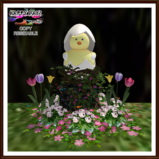 Easter - Resizable Baby Chick Hatching from the Egg