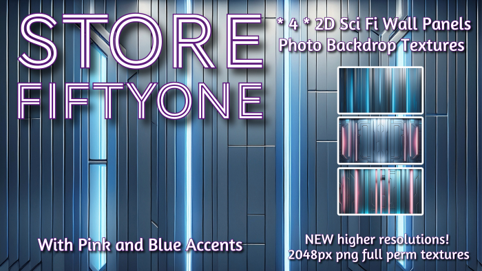  * FOUR * 2D Space Station Interior Wall Backdrop Textures - 2k Resolution - Store FiftyOne
