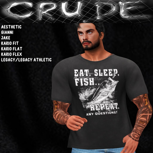 Eat sleep fish repeat Men's T-Shirt (MCT)  <Wear Me>