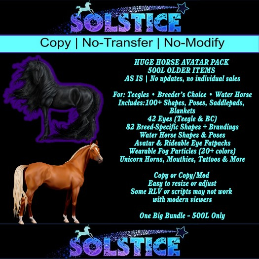 Solstice - Teegle, Breeder's Choice & Water Horse Items