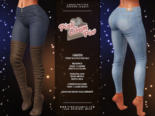 Haven Skinny Jeans + Suede Boots [MEGAPACK] - Maitreya LaraX • PetiteX • eBody Reborn • Legacy Clothing