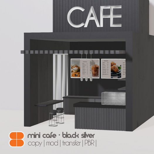 8 Mini Cafe - BLACK SILVER
