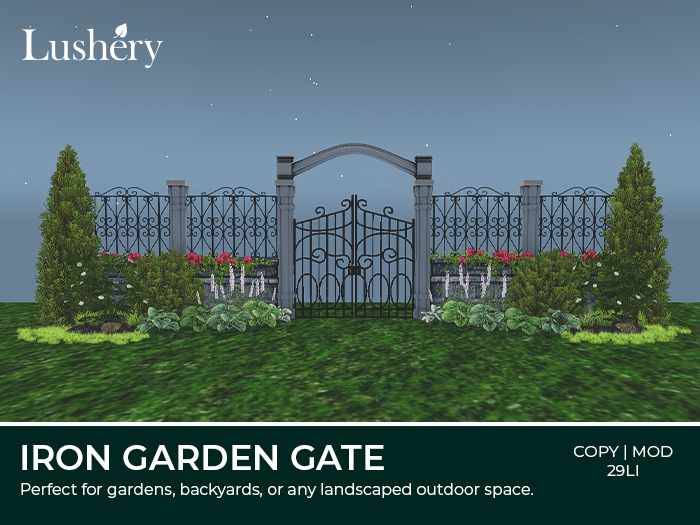 [LUSHERY] Iron Garden Gate