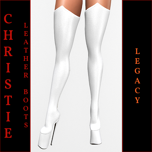Christie-Leather Boots-White-Legacy